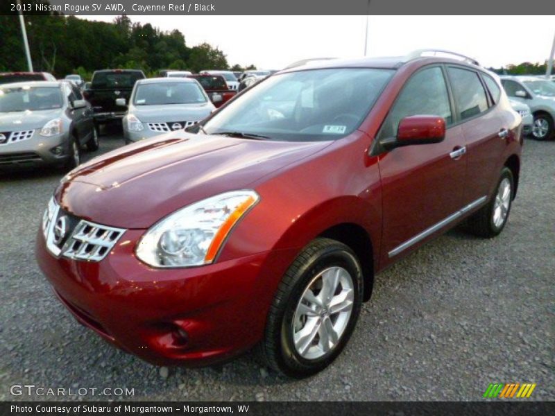 Cayenne Red / Black 2013 Nissan Rogue SV AWD