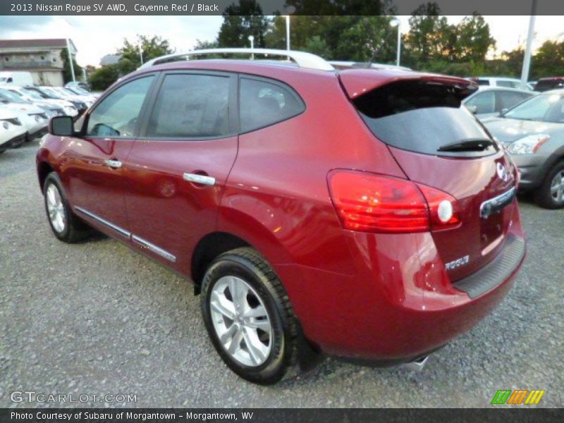 Cayenne Red / Black 2013 Nissan Rogue SV AWD