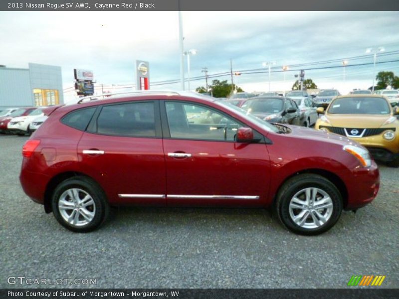 Cayenne Red / Black 2013 Nissan Rogue SV AWD