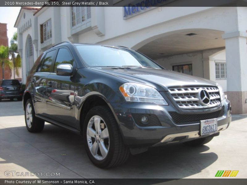 Steel Grey Metallic / Black 2010 Mercedes-Benz ML 350
