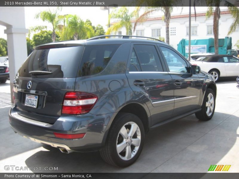 Steel Grey Metallic / Black 2010 Mercedes-Benz ML 350