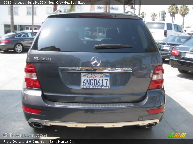 Steel Grey Metallic / Black 2010 Mercedes-Benz ML 350