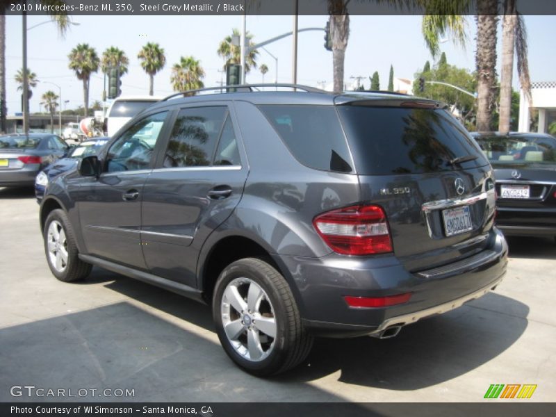 Steel Grey Metallic / Black 2010 Mercedes-Benz ML 350
