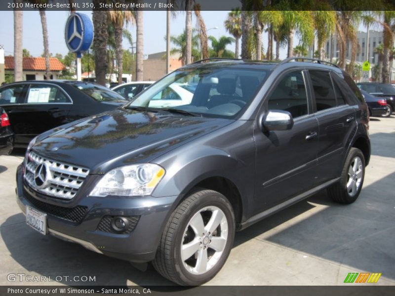 Steel Grey Metallic / Black 2010 Mercedes-Benz ML 350