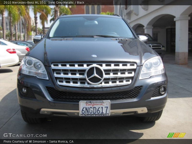 Steel Grey Metallic / Black 2010 Mercedes-Benz ML 350