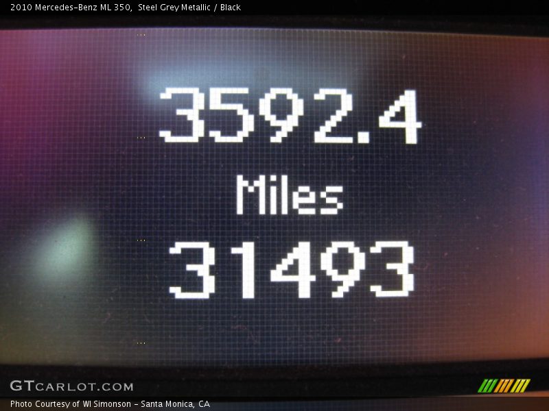 Steel Grey Metallic / Black 2010 Mercedes-Benz ML 350