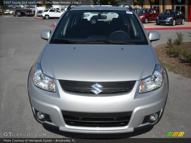 Silky Silver Metallic / Black 2007 Suzuki SX4 Sport AWD