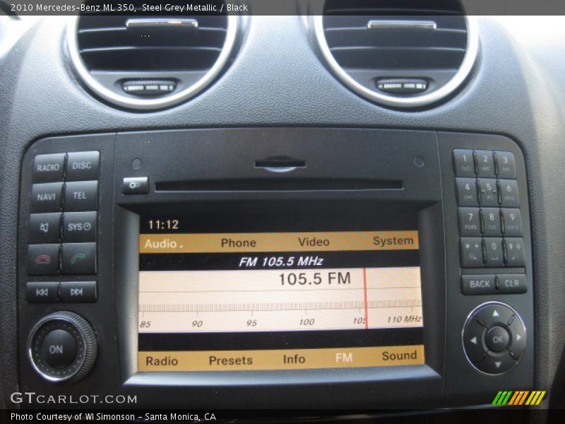 Steel Grey Metallic / Black 2010 Mercedes-Benz ML 350