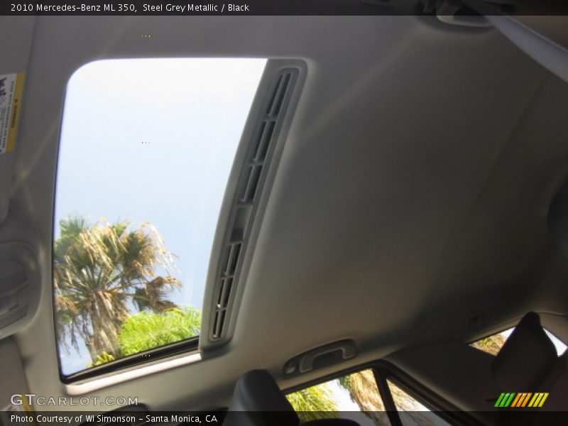 Steel Grey Metallic / Black 2010 Mercedes-Benz ML 350