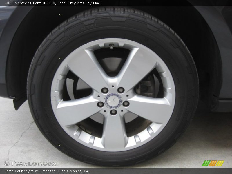 Steel Grey Metallic / Black 2010 Mercedes-Benz ML 350