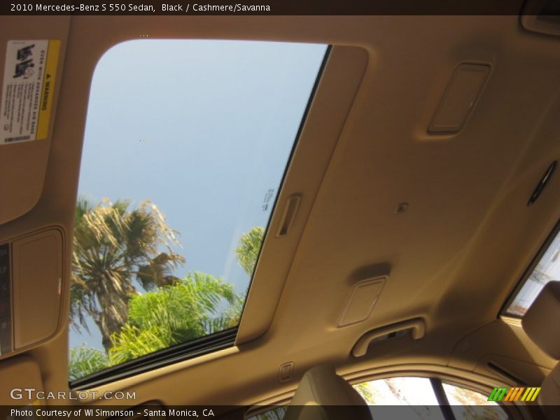 Black / Cashmere/Savanna 2010 Mercedes-Benz S 550 Sedan
