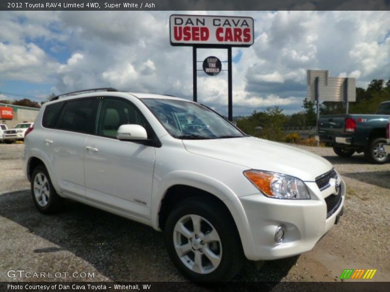 Super White / Ash 2012 Toyota RAV4 Limited 4WD