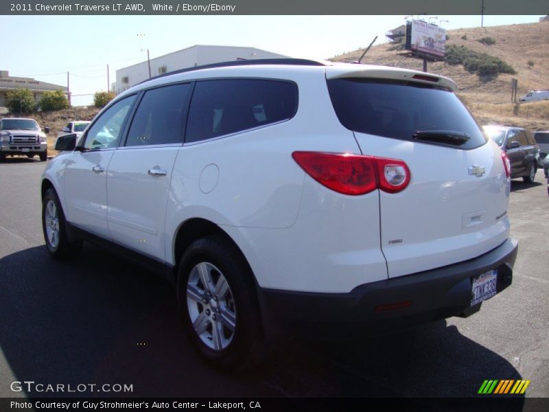 White / Ebony/Ebony 2011 Chevrolet Traverse LT AWD