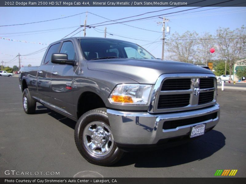 Mineral Gray Metallic / Dark Slate/Medium Graystone 2012 Dodge Ram 2500 HD SLT Mega Cab 4x4