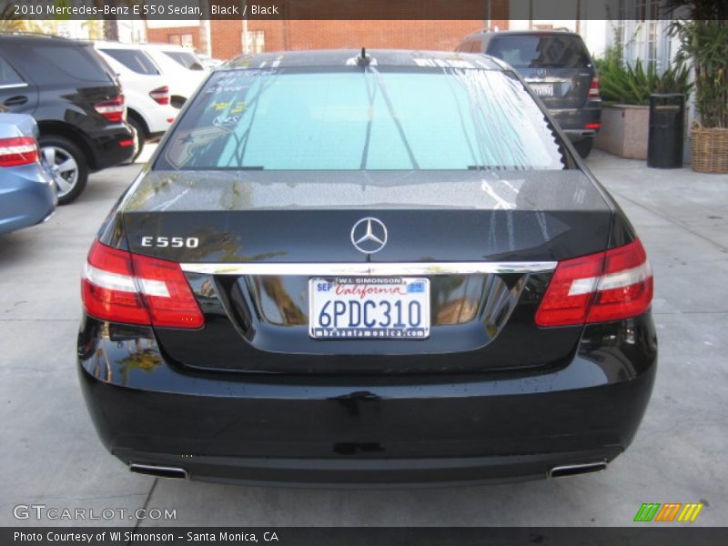 Black / Black 2010 Mercedes-Benz E 550 Sedan