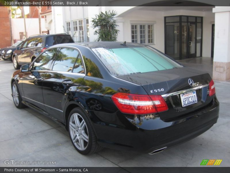 Black / Black 2010 Mercedes-Benz E 550 Sedan