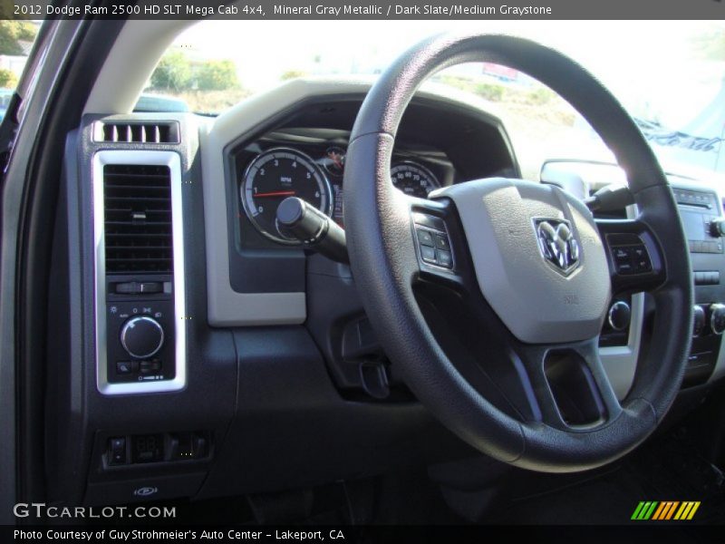 Mineral Gray Metallic / Dark Slate/Medium Graystone 2012 Dodge Ram 2500 HD SLT Mega Cab 4x4