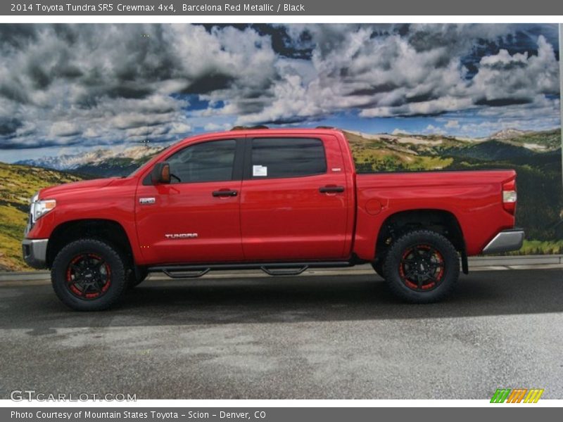 Barcelona Red Metallic / Black 2014 Toyota Tundra SR5 Crewmax 4x4
