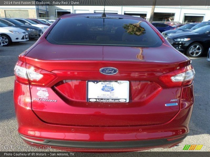 Ruby Red / Dune 2014 Ford Fusion SE EcoBoost