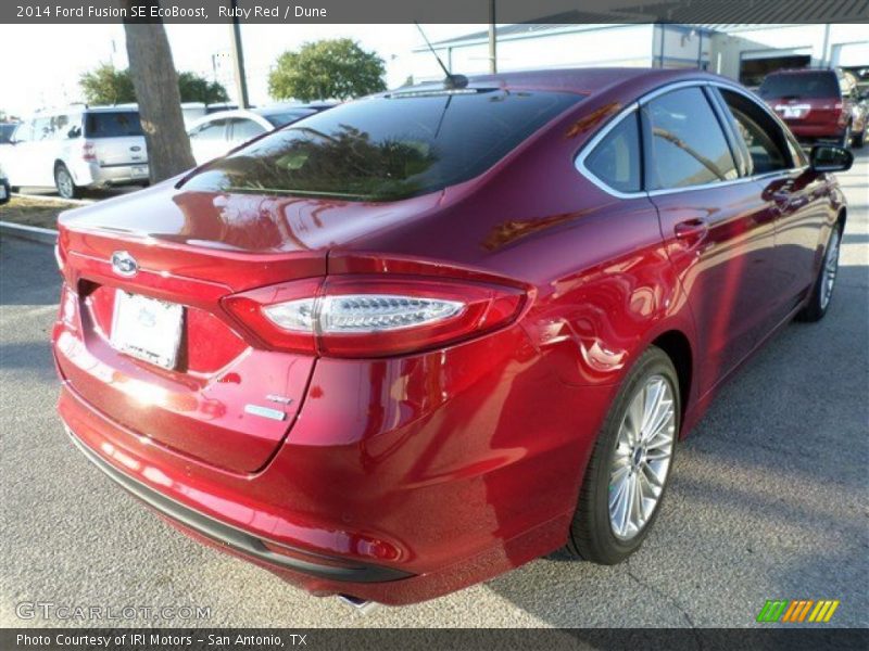 Ruby Red / Dune 2014 Ford Fusion SE EcoBoost