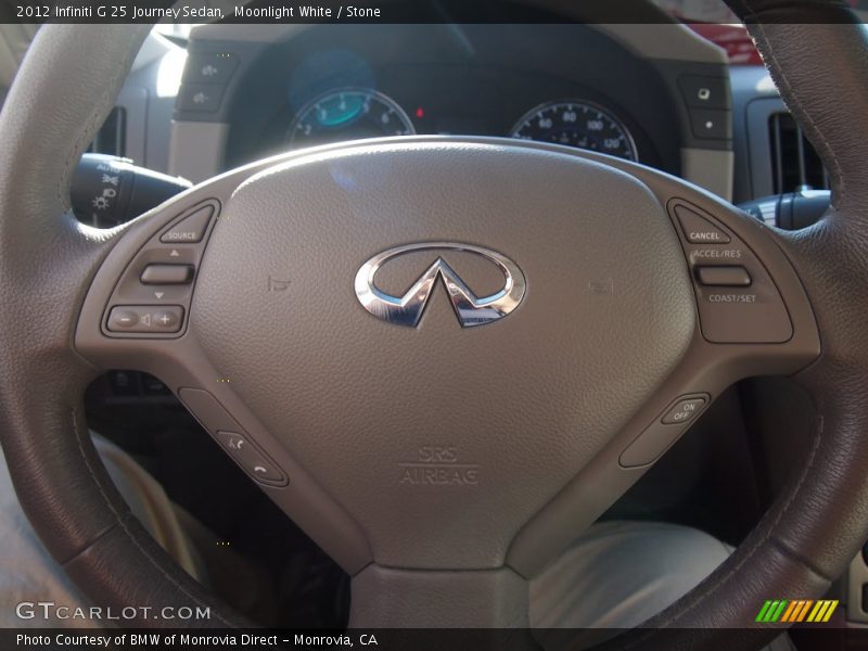 Moonlight White / Stone 2012 Infiniti G 25 Journey Sedan