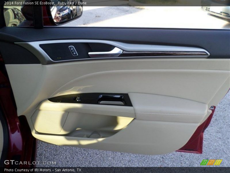 Ruby Red / Dune 2014 Ford Fusion SE EcoBoost