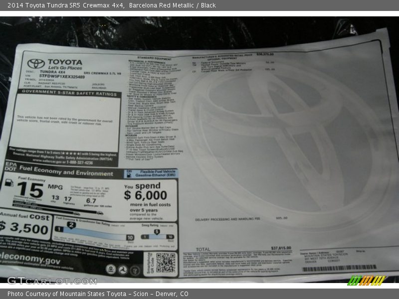 Barcelona Red Metallic / Black 2014 Toyota Tundra SR5 Crewmax 4x4