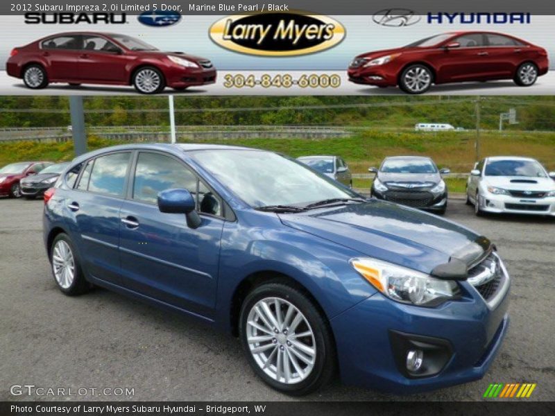 Marine Blue Pearl / Black 2012 Subaru Impreza 2.0i Limited 5 Door