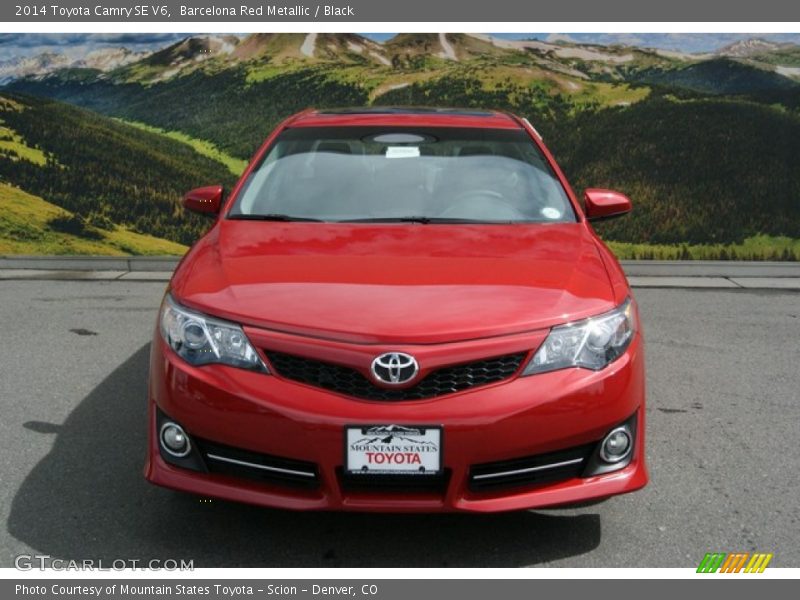 Barcelona Red Metallic / Black 2014 Toyota Camry SE V6