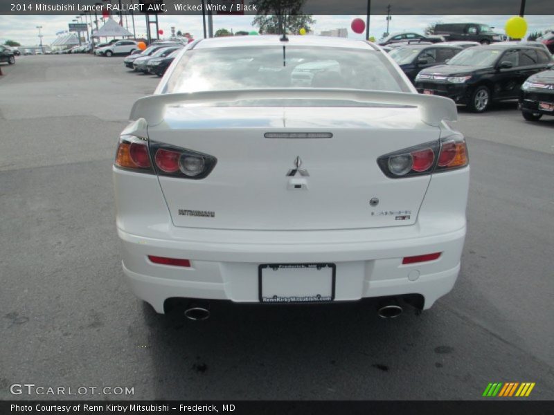 Wicked White / Black 2014 Mitsubishi Lancer RALLIART AWC