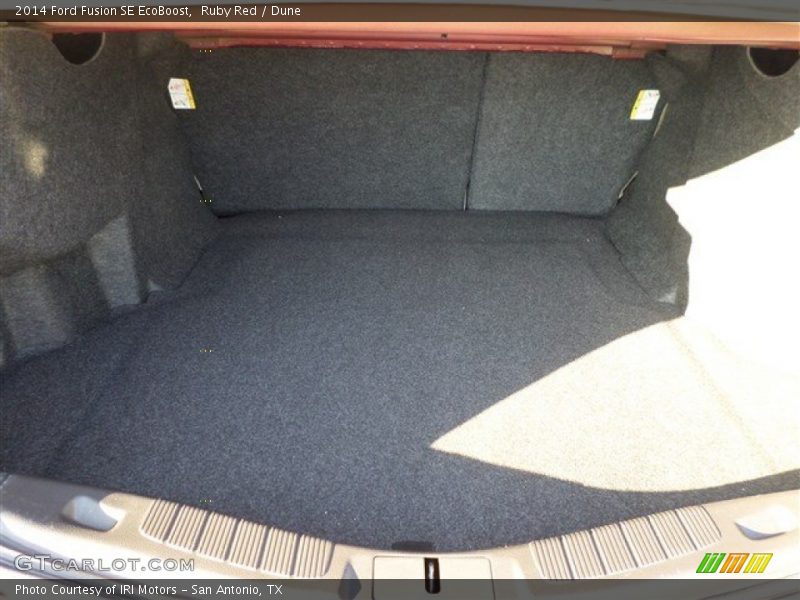 Ruby Red / Dune 2014 Ford Fusion SE EcoBoost