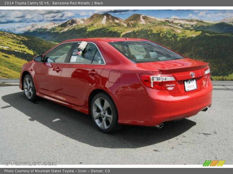 Barcelona Red Metallic / Black 2014 Toyota Camry SE V6