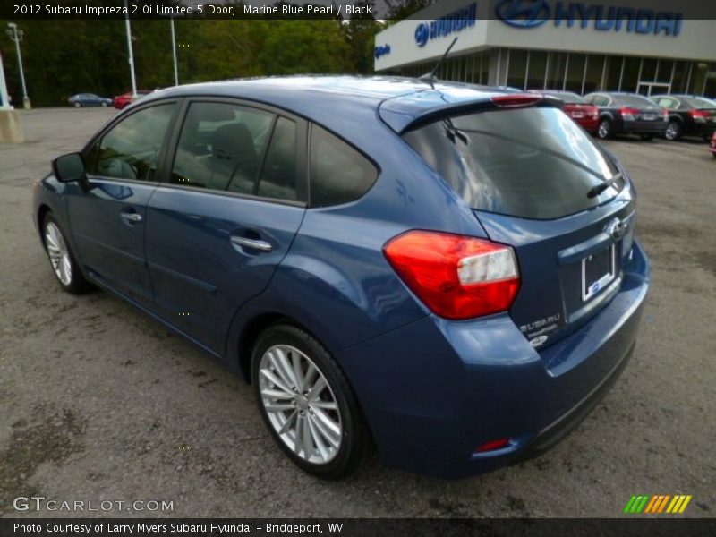 Marine Blue Pearl / Black 2012 Subaru Impreza 2.0i Limited 5 Door