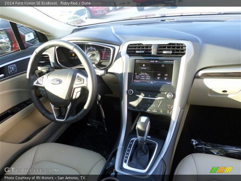 Ruby Red / Dune 2014 Ford Fusion SE EcoBoost
