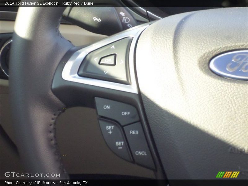 Ruby Red / Dune 2014 Ford Fusion SE EcoBoost