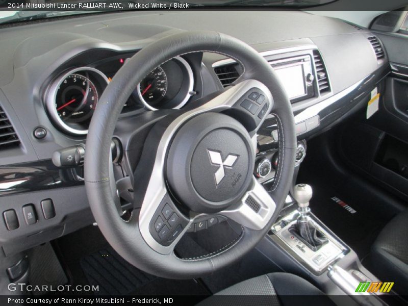 Wicked White / Black 2014 Mitsubishi Lancer RALLIART AWC