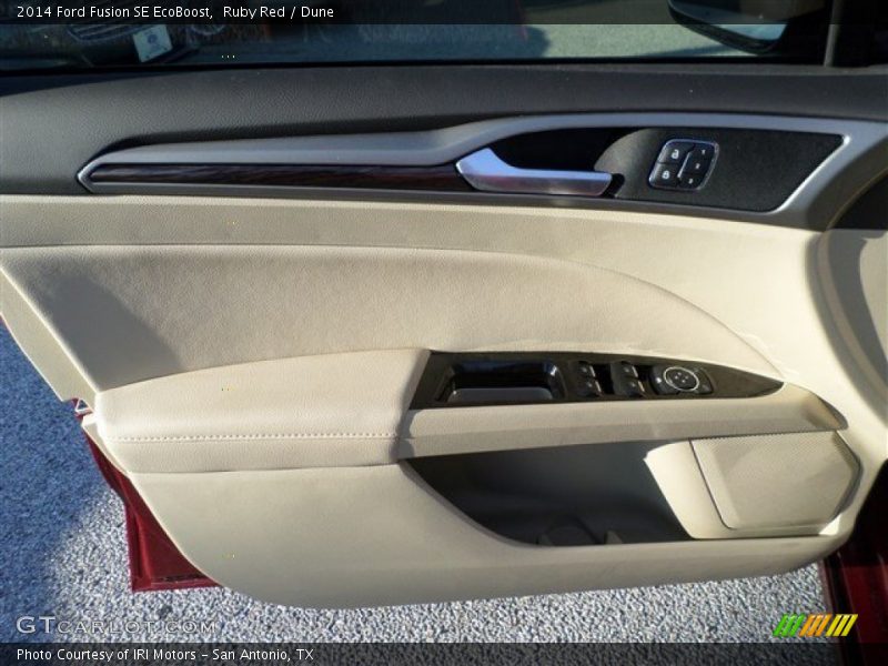 Ruby Red / Dune 2014 Ford Fusion SE EcoBoost