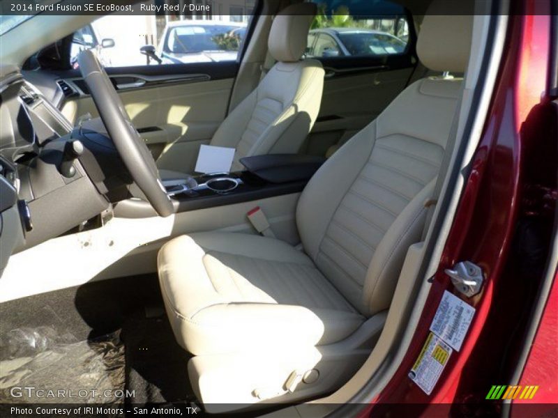 Ruby Red / Dune 2014 Ford Fusion SE EcoBoost
