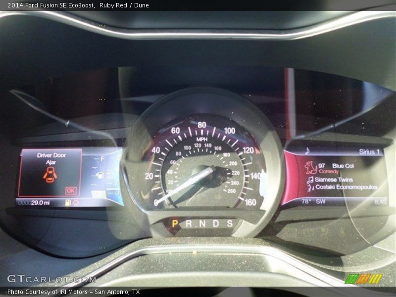 Ruby Red / Dune 2014 Ford Fusion SE EcoBoost