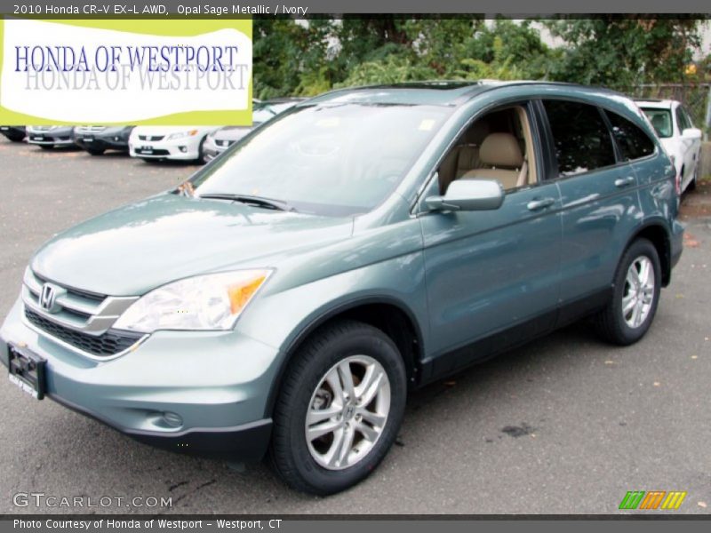 Opal Sage Metallic / Ivory 2010 Honda CR-V EX-L AWD