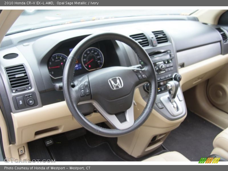 Opal Sage Metallic / Ivory 2010 Honda CR-V EX-L AWD