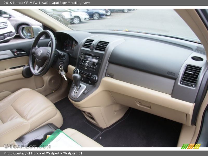 Opal Sage Metallic / Ivory 2010 Honda CR-V EX-L AWD