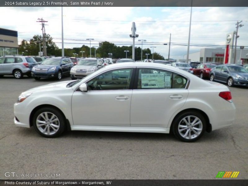 Satin White Pearl / Ivory 2014 Subaru Legacy 2.5i Premium