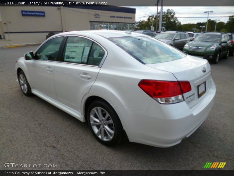 Satin White Pearl / Ivory 2014 Subaru Legacy 2.5i Premium