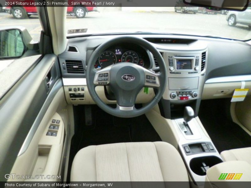 Satin White Pearl / Ivory 2014 Subaru Legacy 2.5i Premium