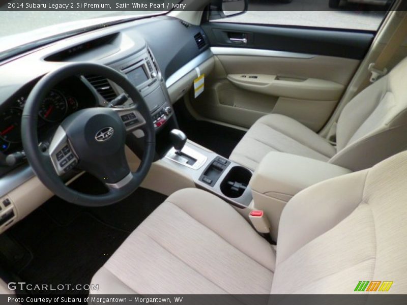 Satin White Pearl / Ivory 2014 Subaru Legacy 2.5i Premium