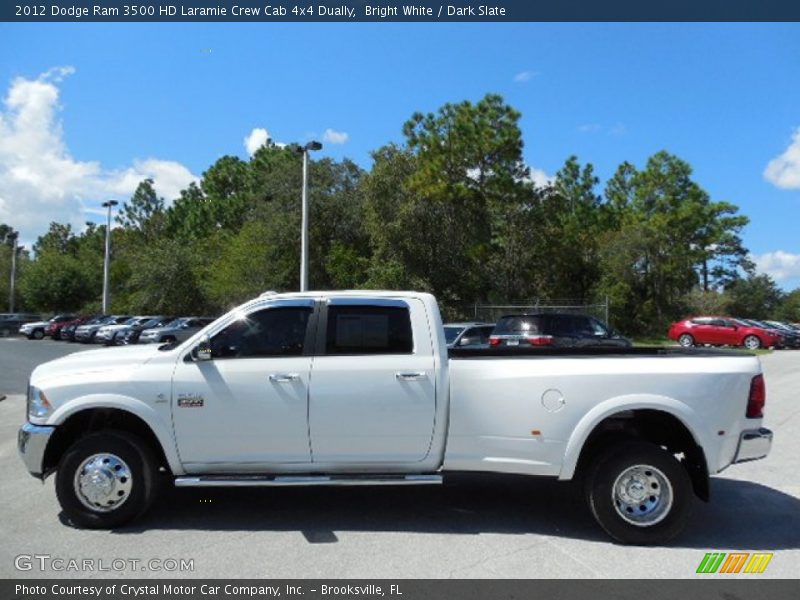 Bright White / Dark Slate 2012 Dodge Ram 3500 HD Laramie Crew Cab 4x4 Dually