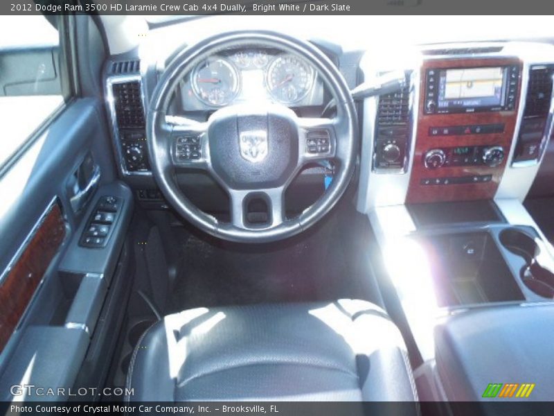Bright White / Dark Slate 2012 Dodge Ram 3500 HD Laramie Crew Cab 4x4 Dually