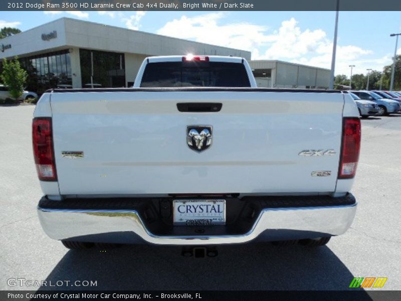 Bright White / Dark Slate 2012 Dodge Ram 3500 HD Laramie Crew Cab 4x4 Dually