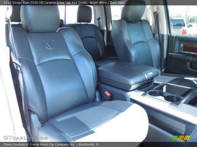 Bright White / Dark Slate 2012 Dodge Ram 3500 HD Laramie Crew Cab 4x4 Dually